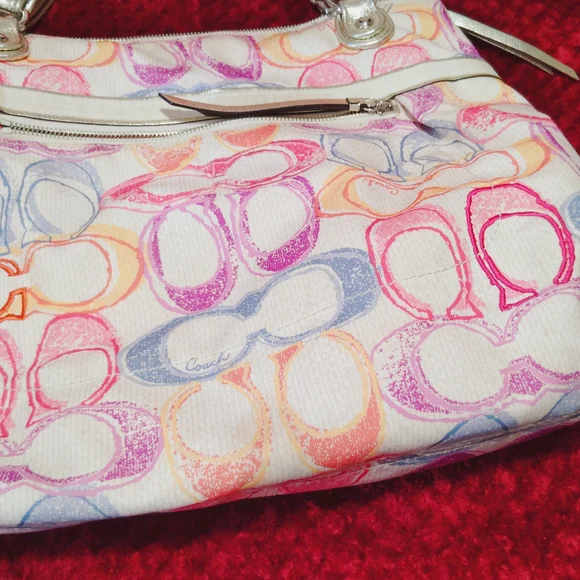 Coach Multicolor Signature Tote Bag - Picture 8 of 11